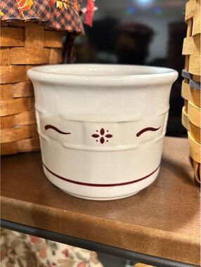 Longaberger traditional red 1 pint salt crock
